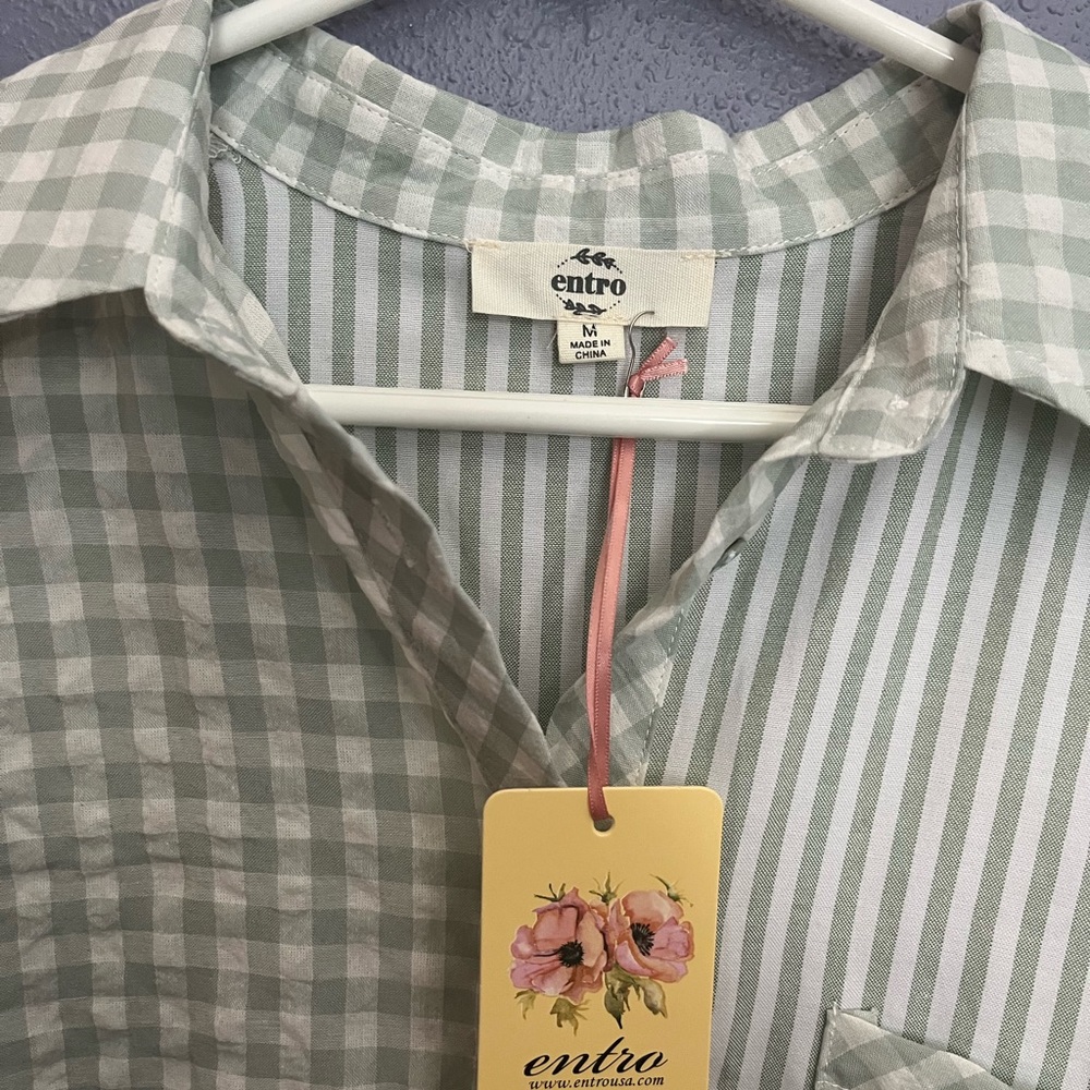 Entro plaid button up shirt